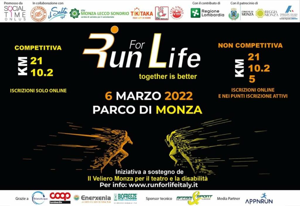 Run For Life parco di Monza